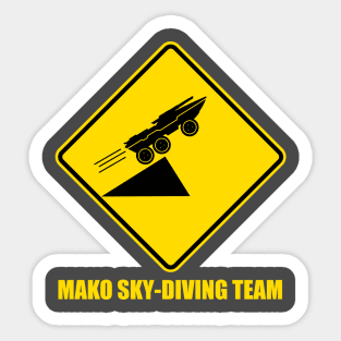 Mass effect Mako skydiving team Sticker